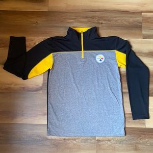 Steelers 3/4 zip youth large